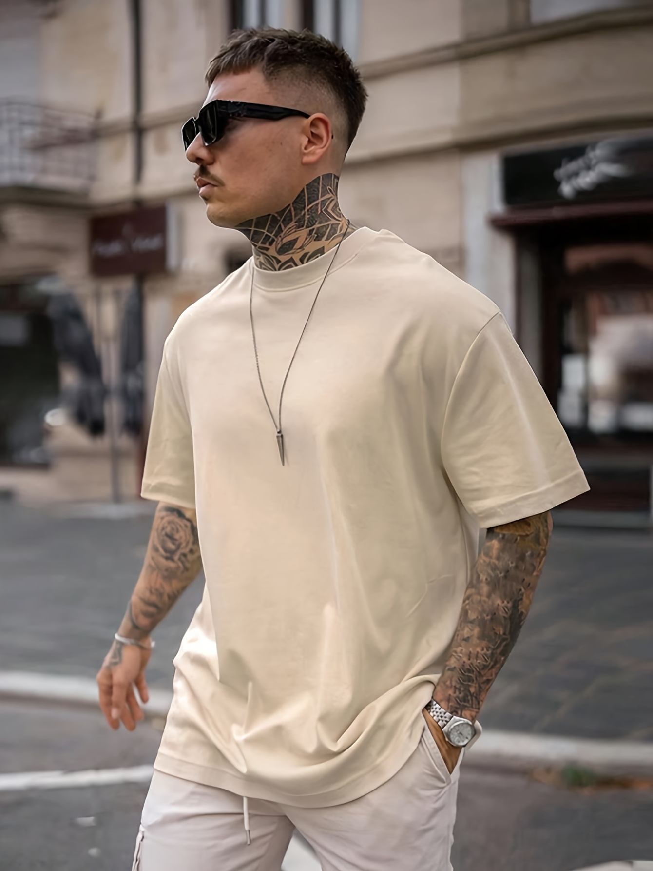planet print mens graphic neck active t shirt casual tshirts for summer mens clothing tops for daily gym workout running details 3