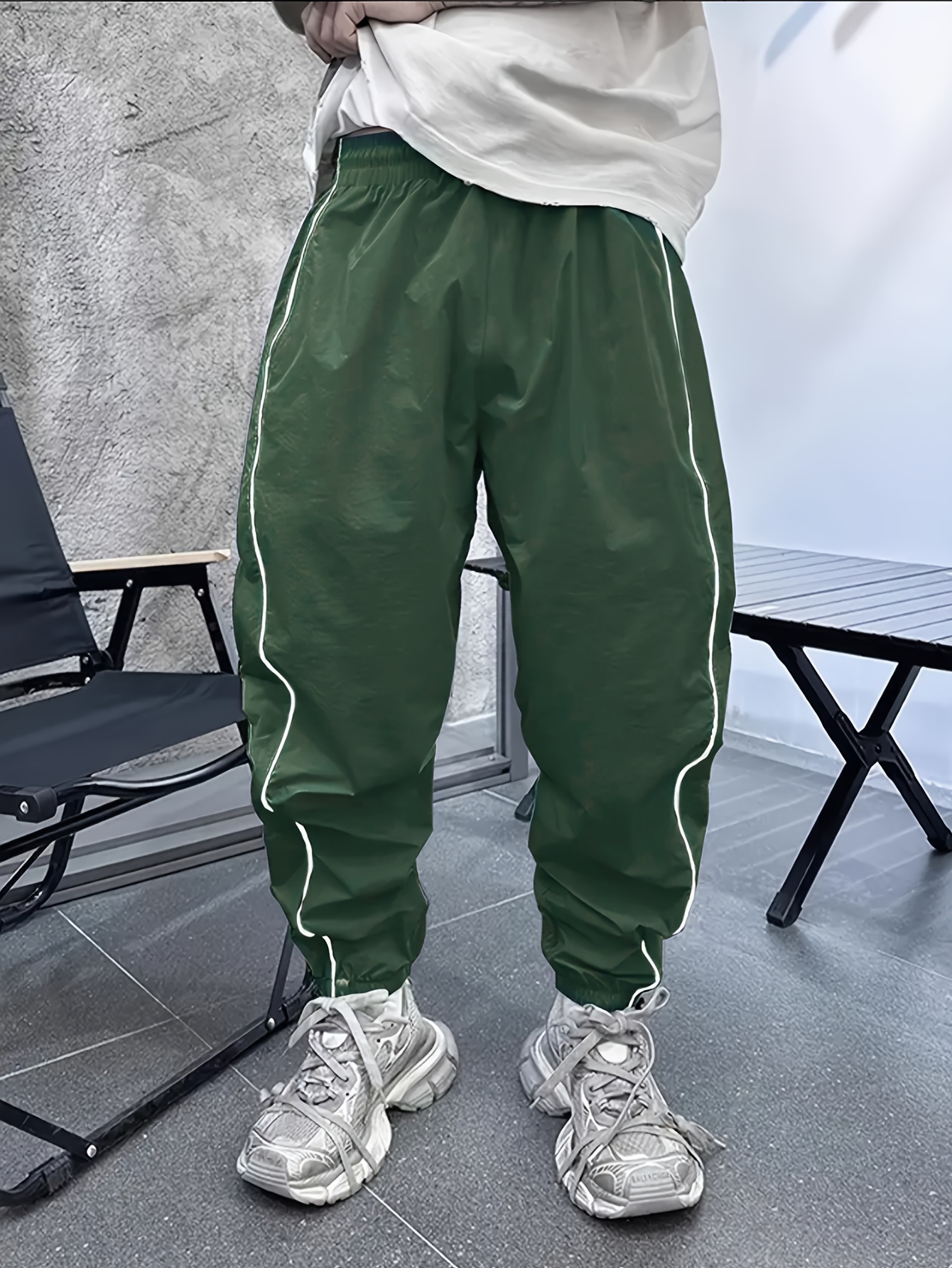 mens casual loose fit joggers chic sports pants for outdoor activities details 0