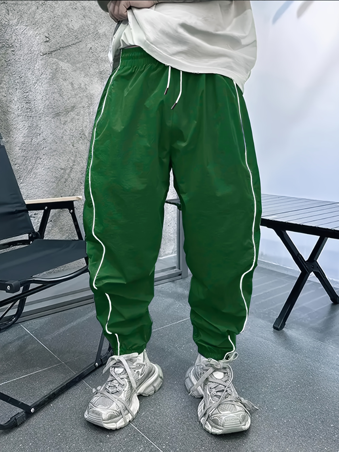 mens casual loose fit joggers chic sports pants for outdoor activities details 10