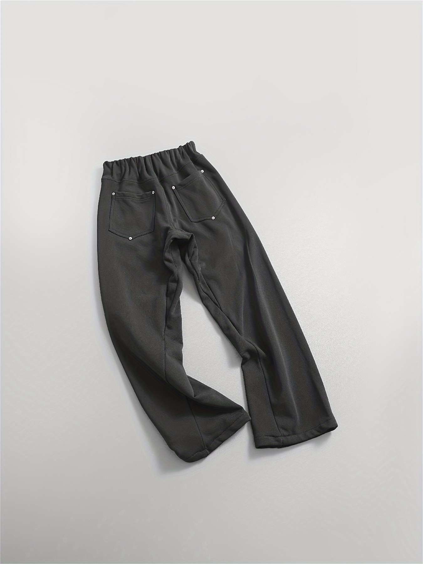 mens trendy solid style loose fit pants comfy casual trousers for mens outdoor activities details 0