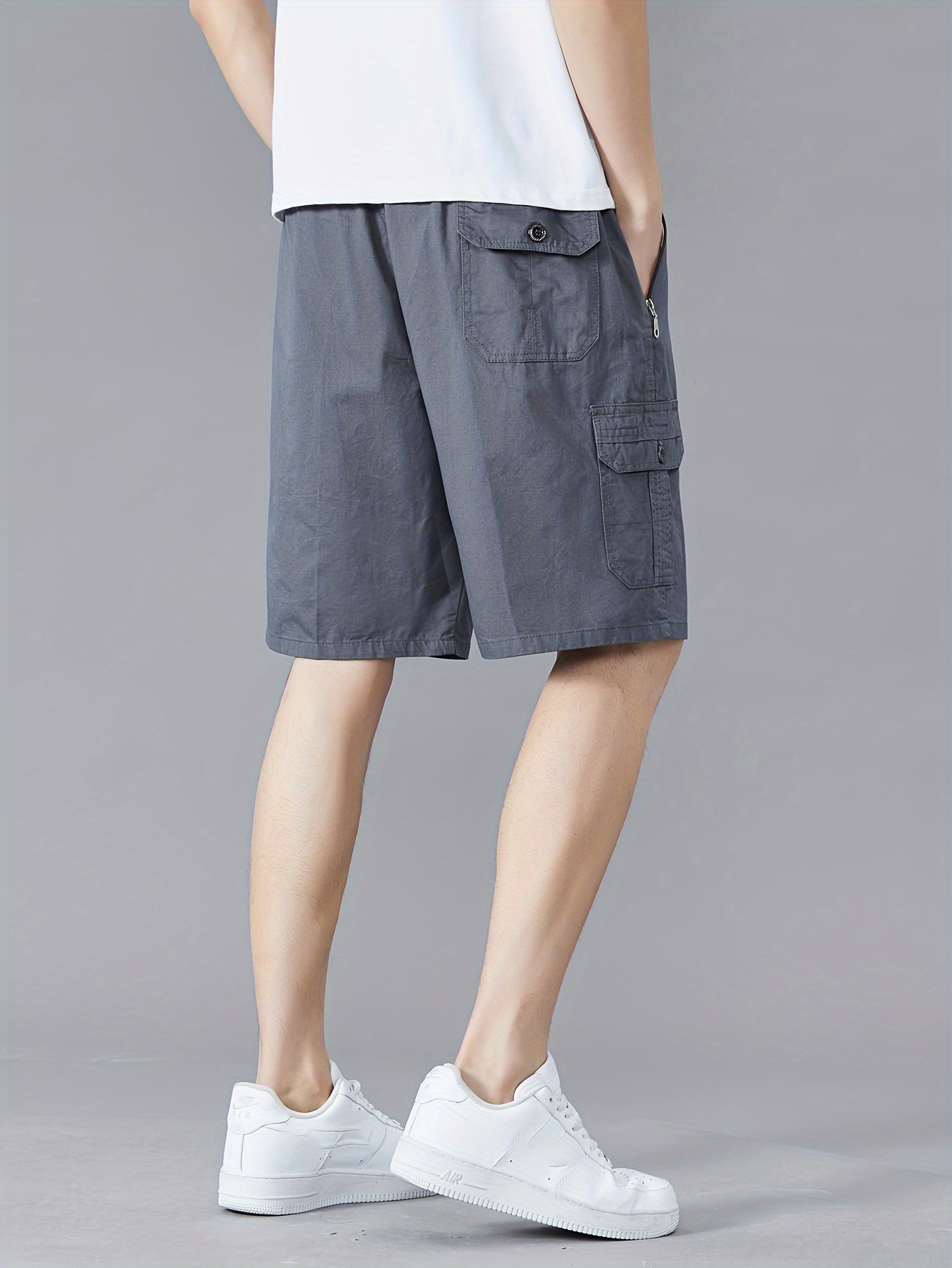 mens regular fit waist cotton cargo shorts with for summer outdoor and work details 26