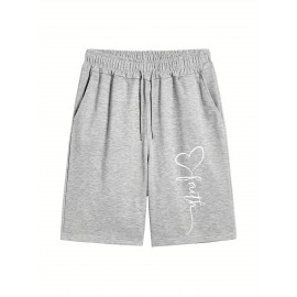 Men's Casual Summer Shorts - Comfy Polyester, Drawstring Waist with Pockets, Trendy Printed Design for Beach & Outdoor Activities