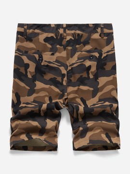 Men's Cotton Cargo Shorts With Pockets, Fashion Multi-pocket Zip Up Shorts For Summer Outdoor