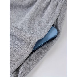 They Who Stand Print, Men's Breathable Drawstring Pants, Loose Casual Waist Simple Style Comfy Shorts For Spring Summer Outdoor Fitness Cycling Climbing Mountain Holiday Daily Commute Dates Sports Workout Trousers