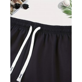 They Who Stand Print, Men's Breathable Drawstring Pants, Loose Casual Waist Simple Style Comfy Shorts For Spring Summer Outdoor Fitness Cycling Climbing Mountain Holiday Daily Commute Dates Sports Workout Trousers