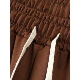 Men's Casual Cross Print Shorts with Pockets - Breathable Polyester, Machine Washable